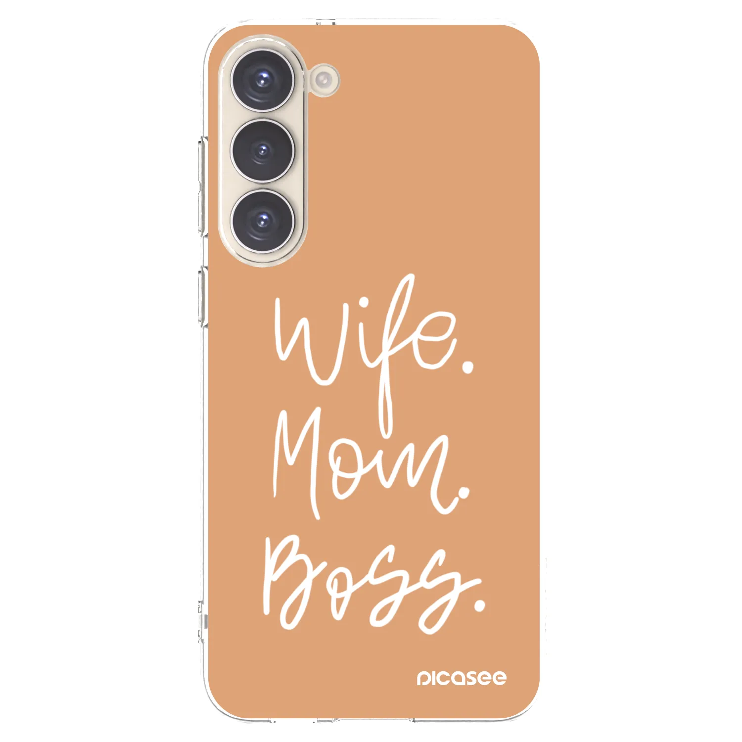Picasee silikónový prehľadný obal pre Samsung Galaxy S23+ 5G - Boss Mama