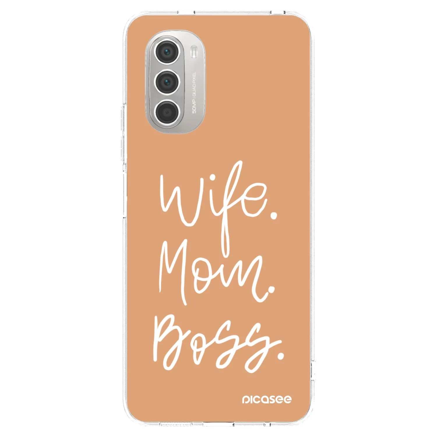 Picasee silikónový prehľadný obal pre Motorola Moto G51 - Boss Mama