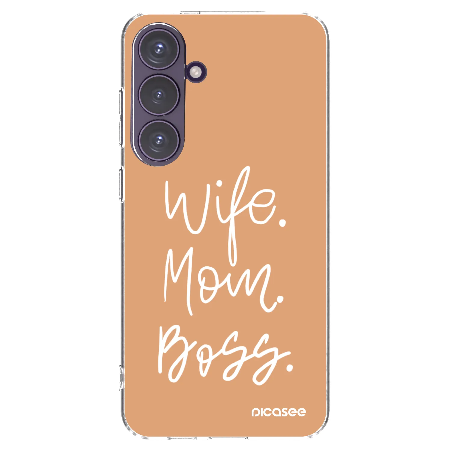 Picasee silikónový prehľadný obal pre Samsung Galaxy S24+ S926B 5G - Boss Mama