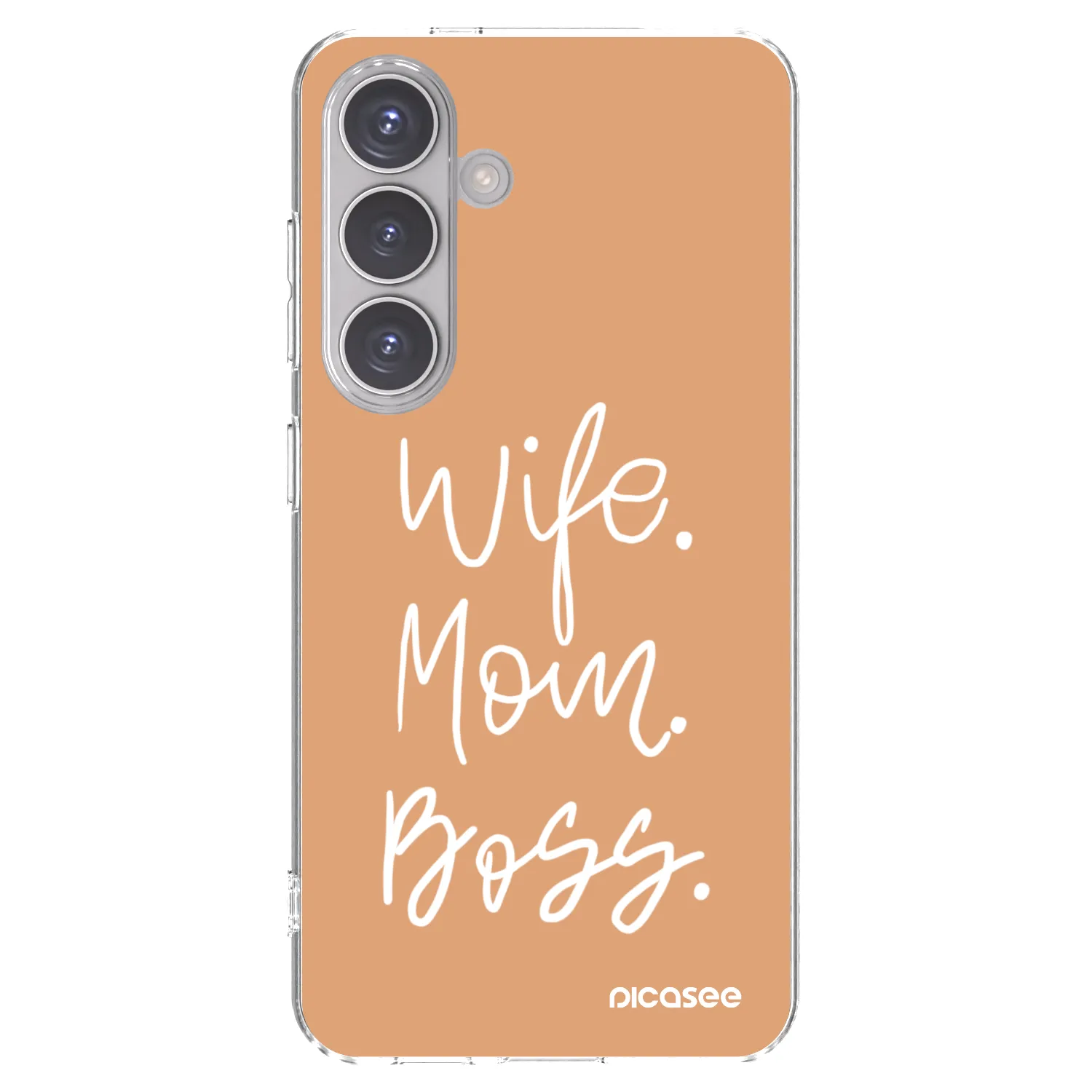 Picasee silikónový prehľadný obal pre Samsung Galaxy S24 S921B 5G - Boss Mama