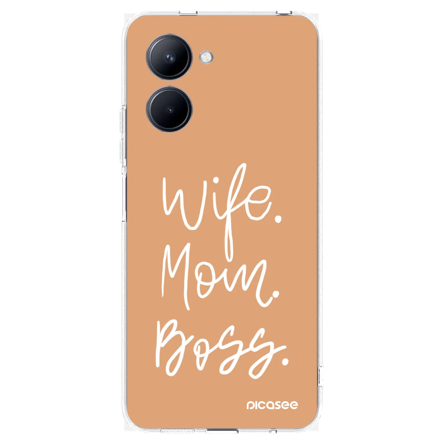 Picasee silikónový prehľadný obal pre Realme C33 (2023) - Boss Mama