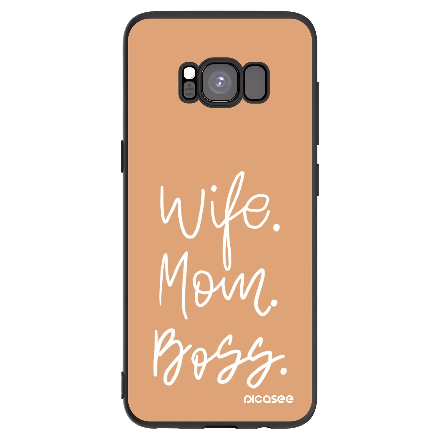 Picasee silikónový čierny obal pre Samsung Galaxy S8 G950F - Boss Mama