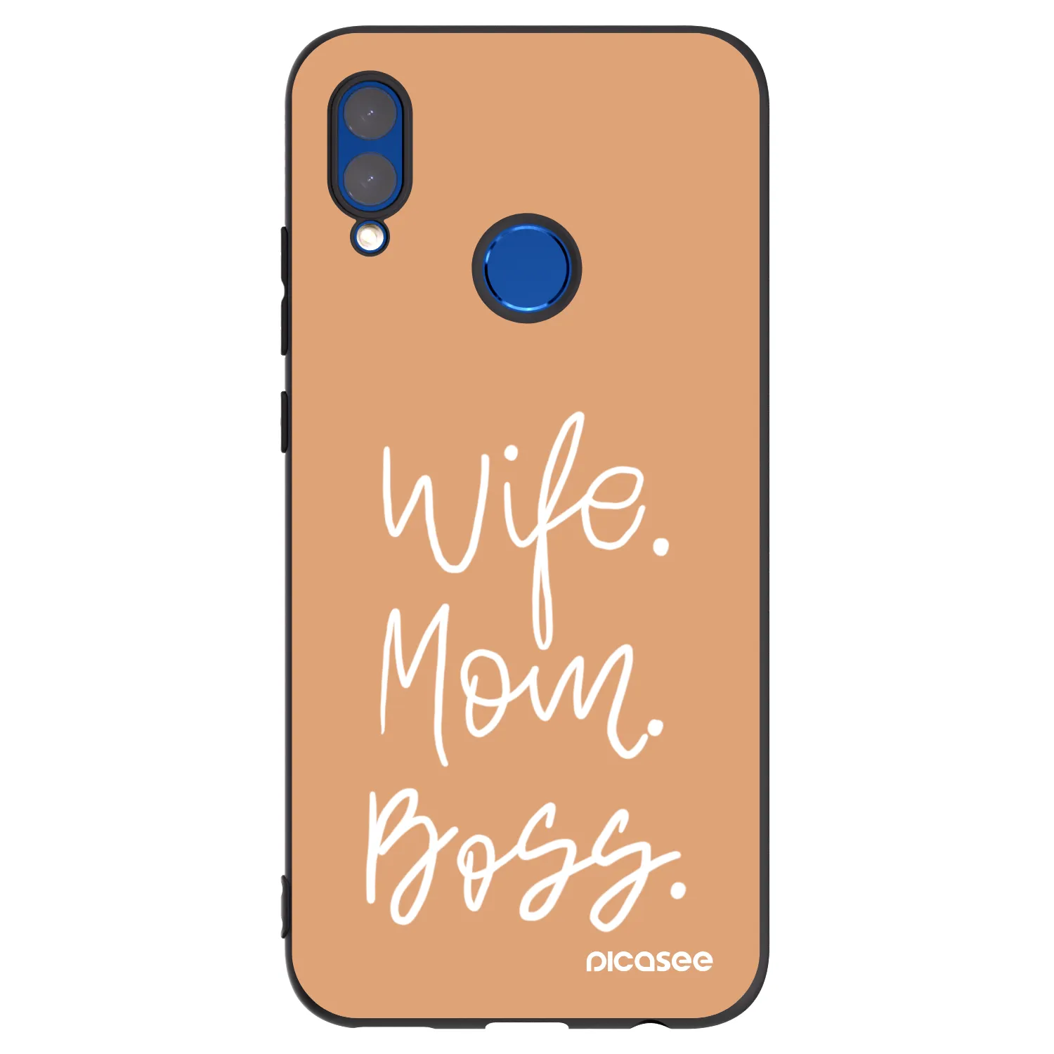 Picasee silikónový čierny obal pre Huawei P Smart 2019 - Boss Mama