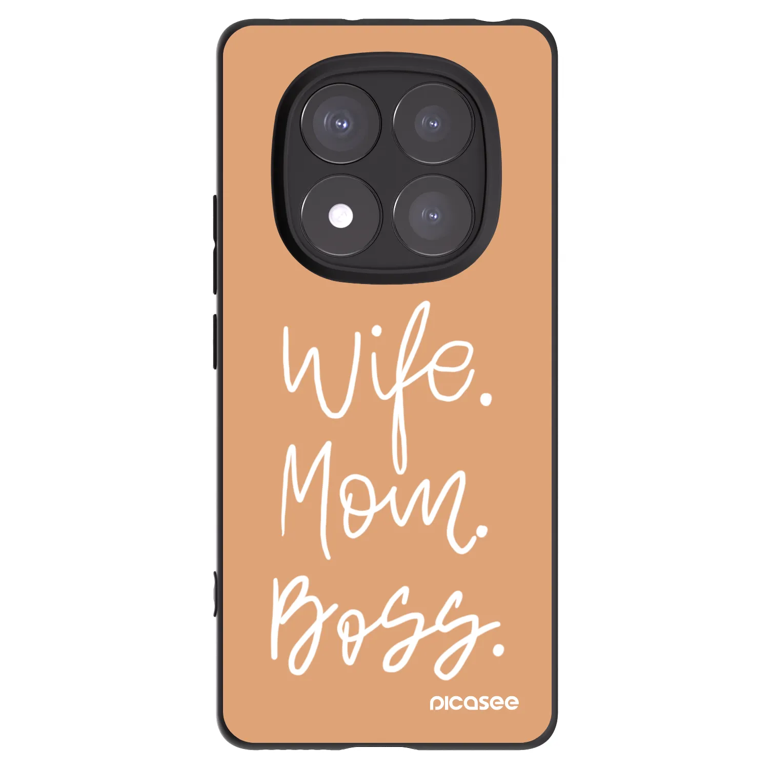 Picasee silikónový čierny obal pre Xiaomi Redmi Note 14 Pro+ 5G - Boss Mama