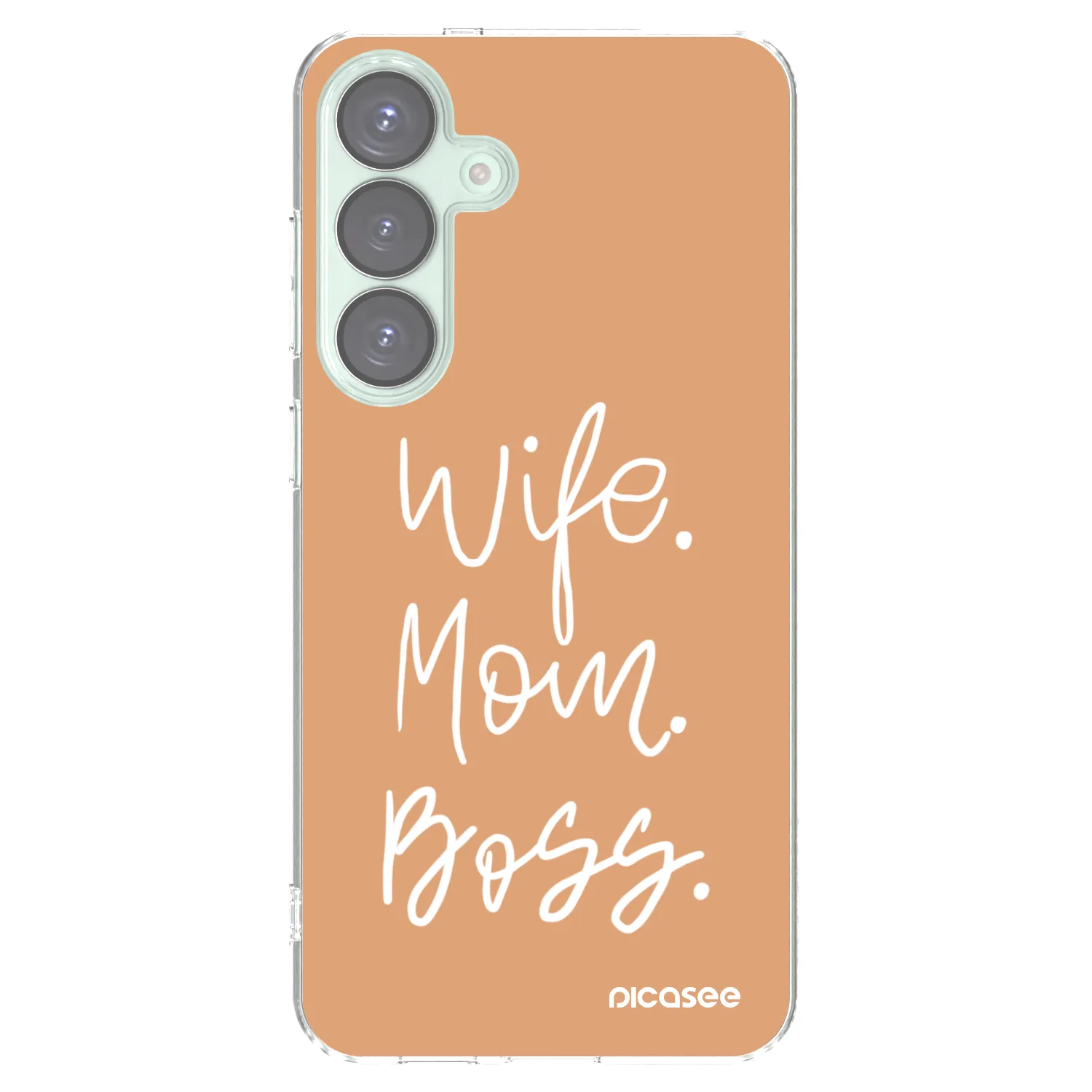 Picasee silikónový prehľadný obal pre Samsung Galaxy S25+ 5G - Boss Mama