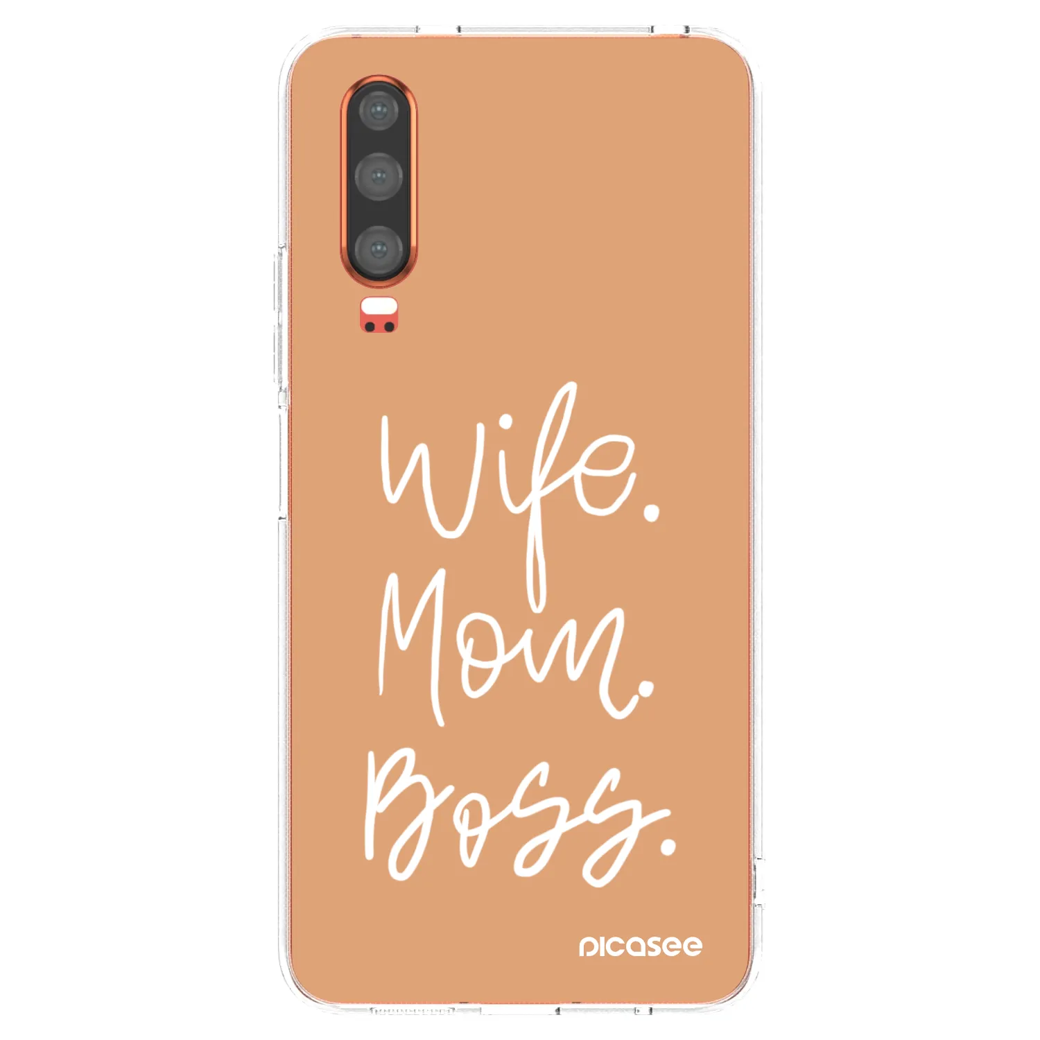 Picasee silikónový prehľadný obal pre Huawei P30 - Boss Mama
