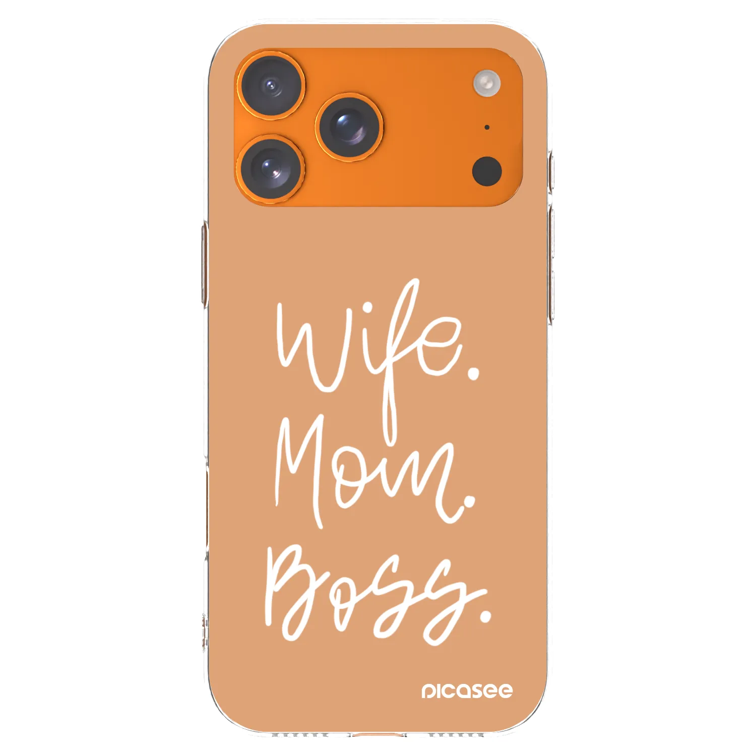 Picasee silikónový prehľadný obal pre Apple iPhone 17 Pro Max - Boss Mama