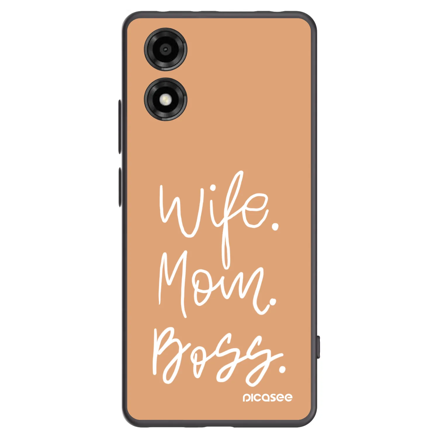 Picasee silikónový čierny obal pre Motorola Moto E14 - Boss Mama
