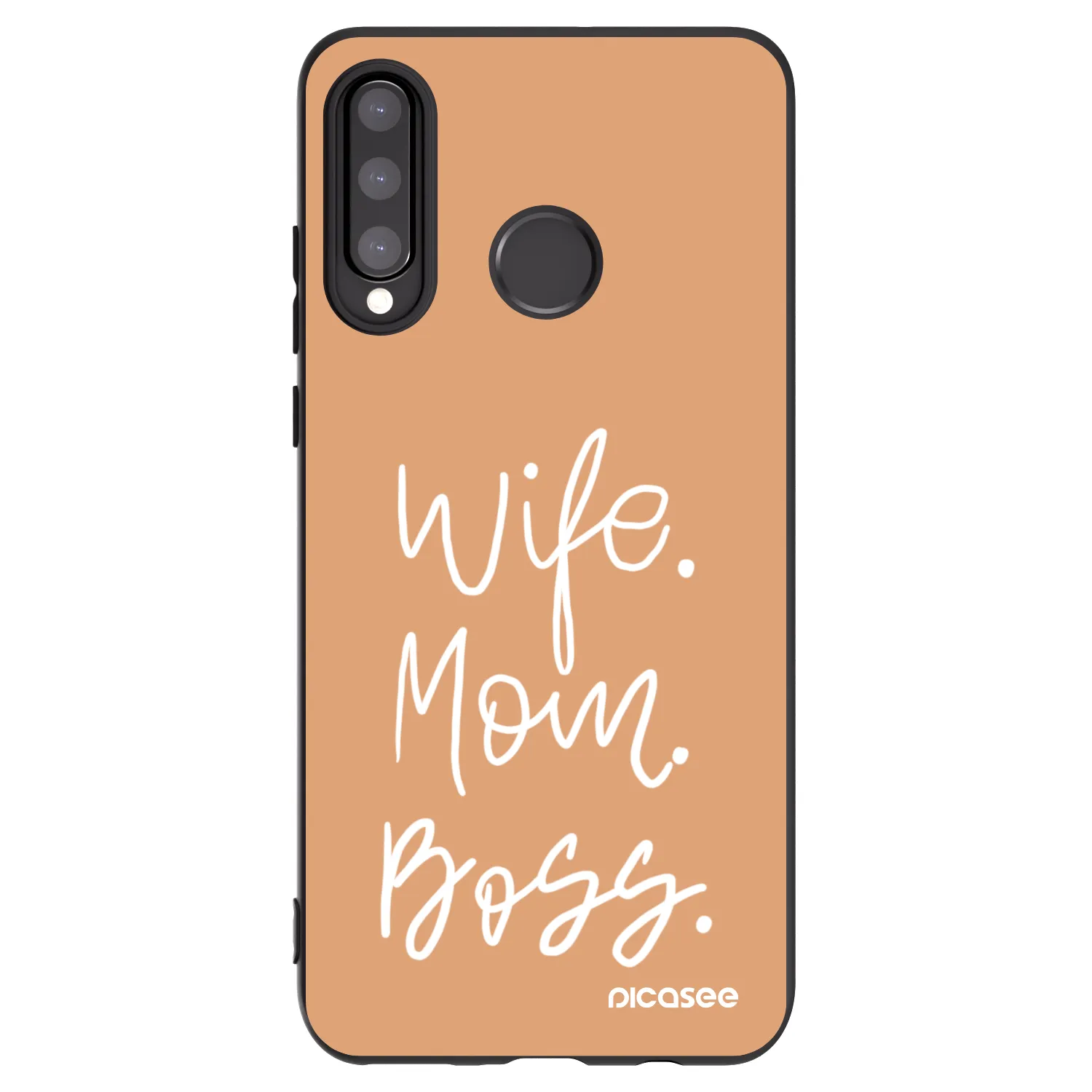 Picasee silikónový čierny obal pre Huawei P30 Lite - Boss Mama