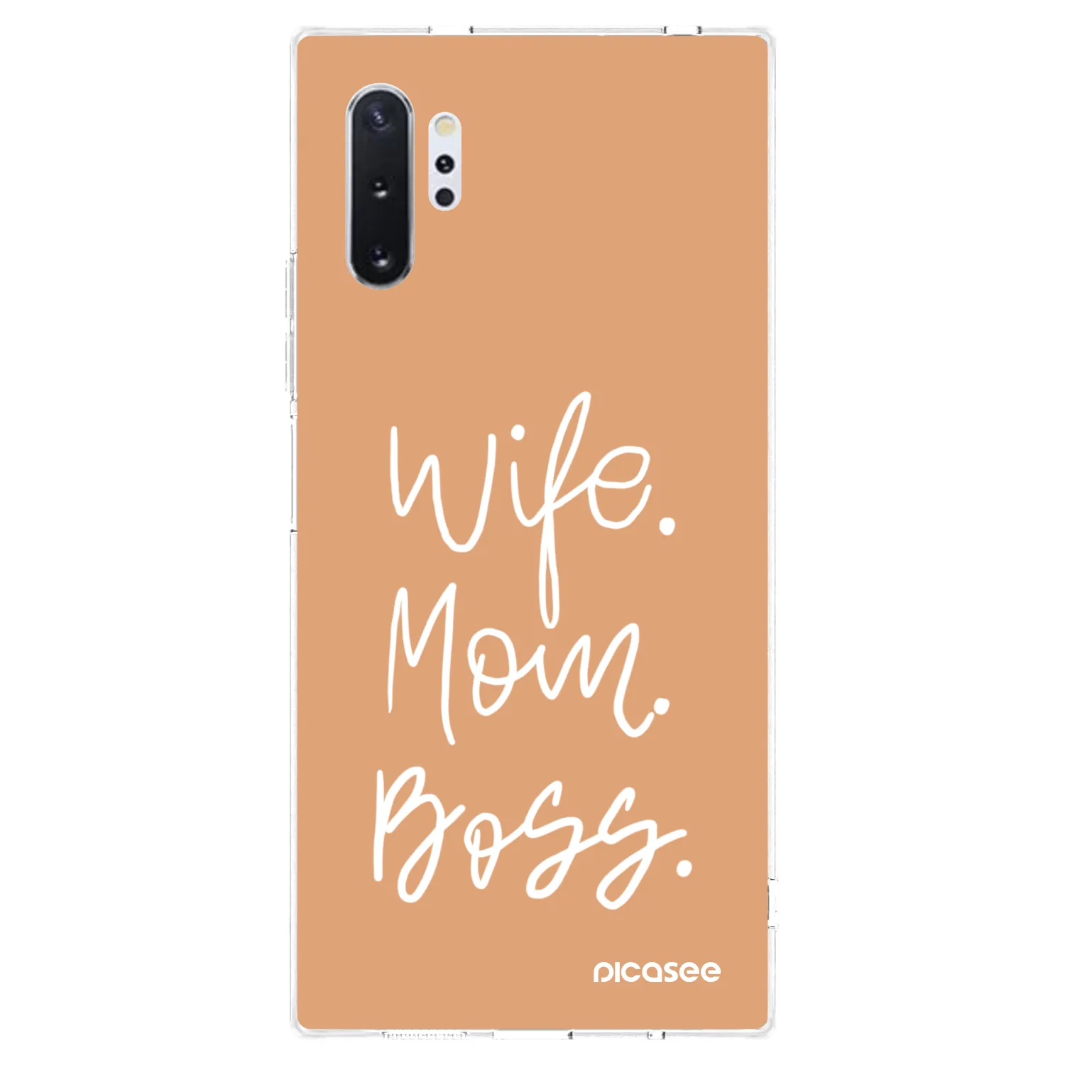 Picasee silikónový prehľadný obal pre Samsung Galaxy Note 10+ N975F - Boss Mama