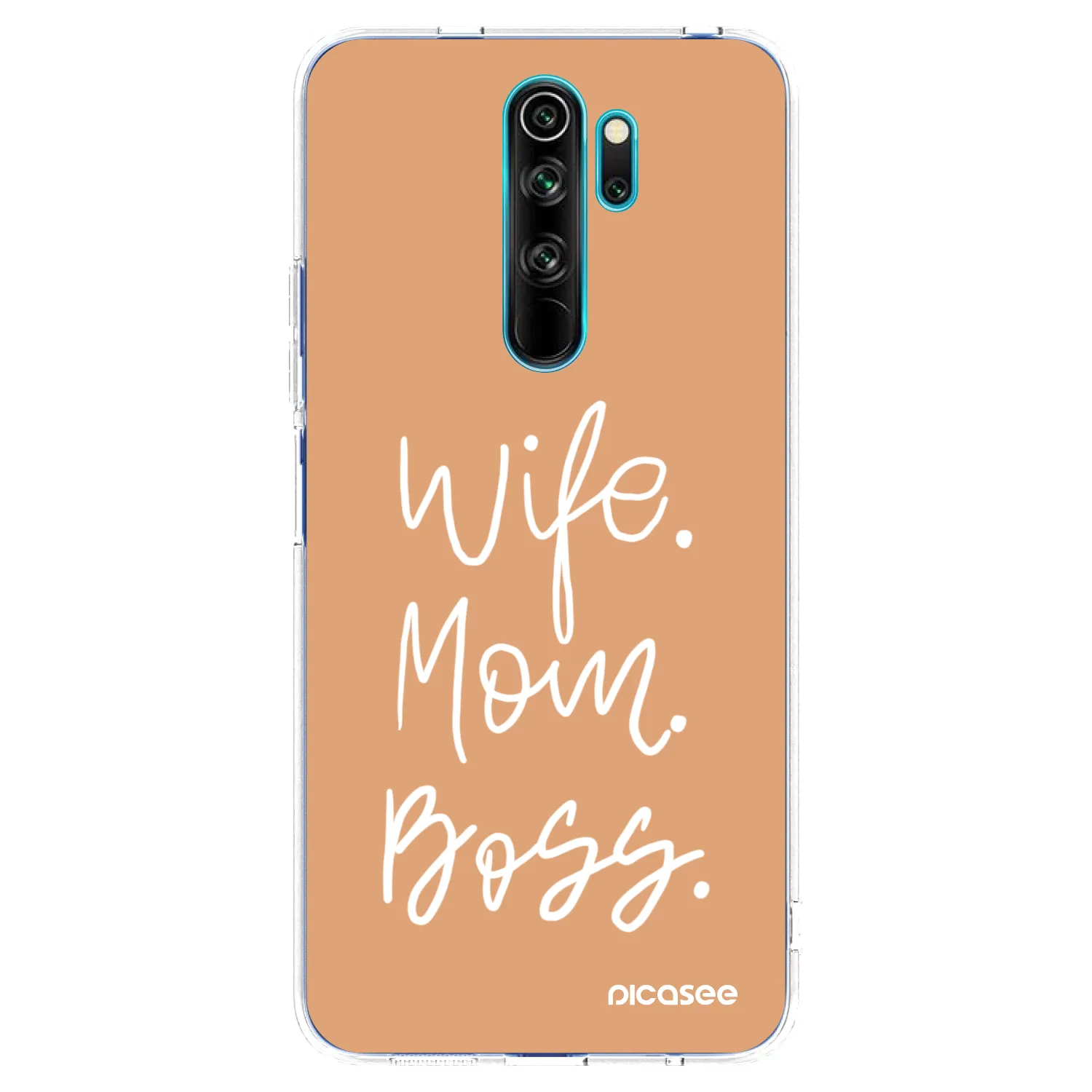 Picasee silikónový prehľadný obal pre Xiaomi Redmi Note 8 Pro - Boss Mama