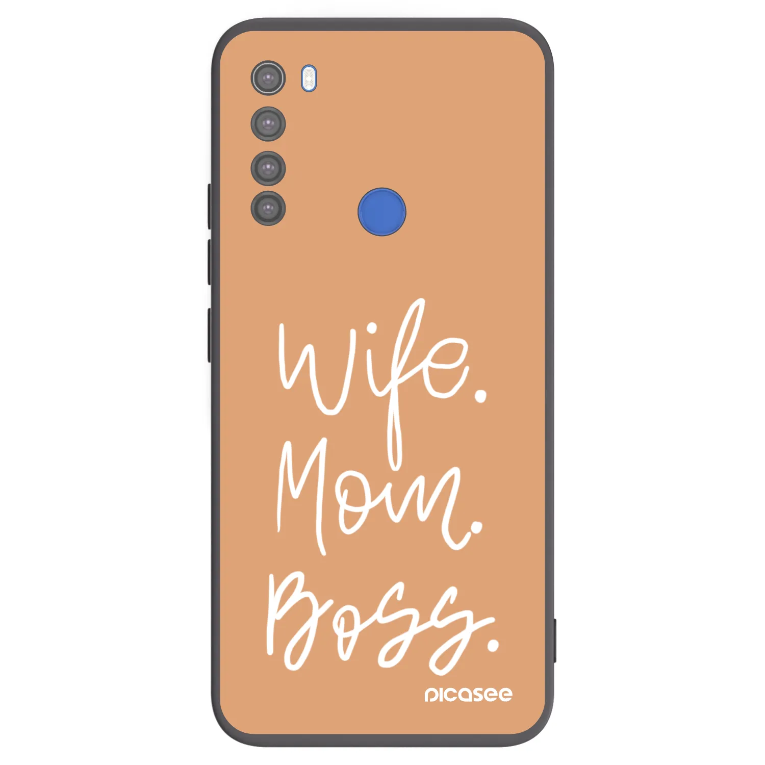 Picasee silikónový čierny obal pre Xiaomi Redmi Note 8T - Boss Mama
