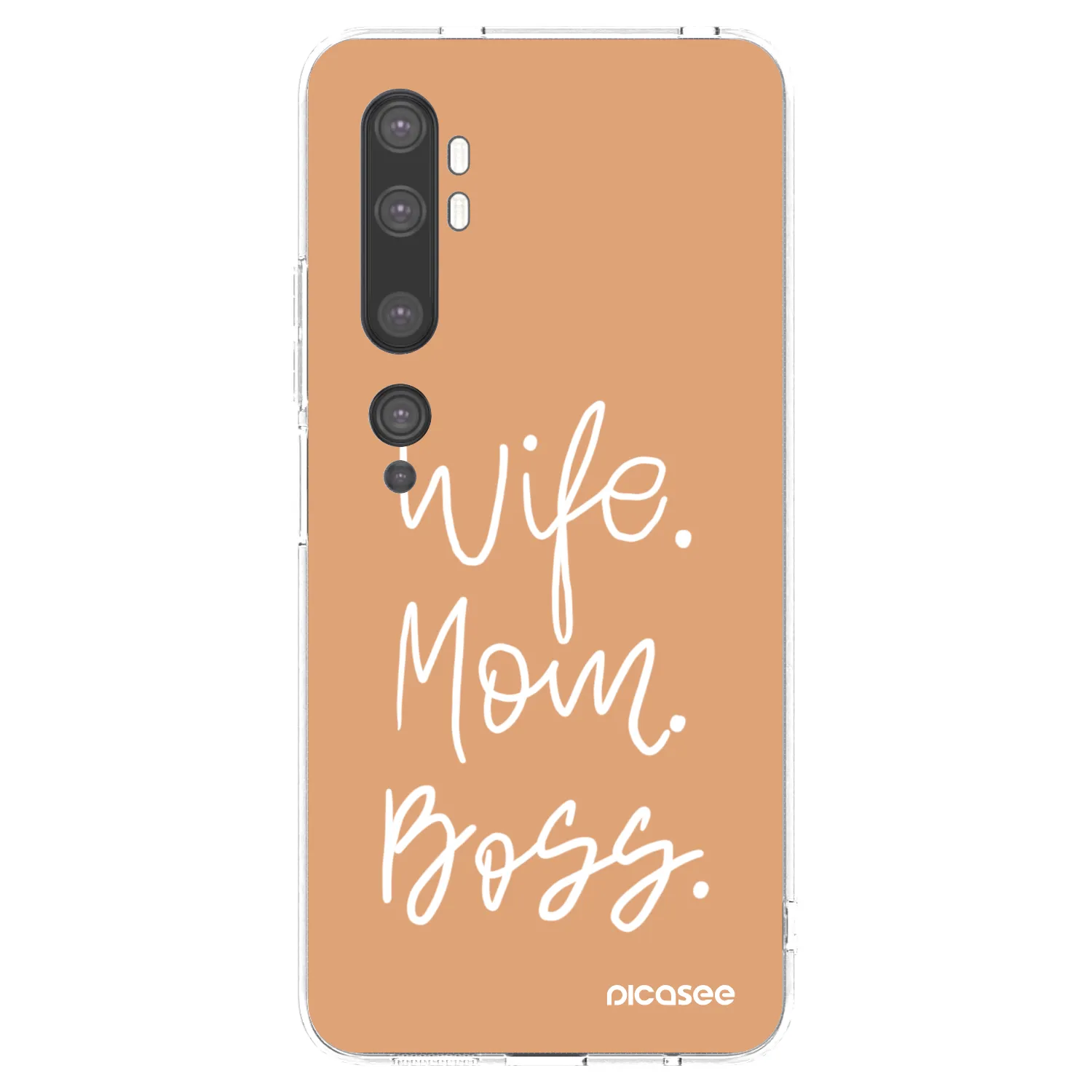 Picasee silikónový prehľadný obal pre Xiaomi Mi Note 10 (Pro) - Boss Mama