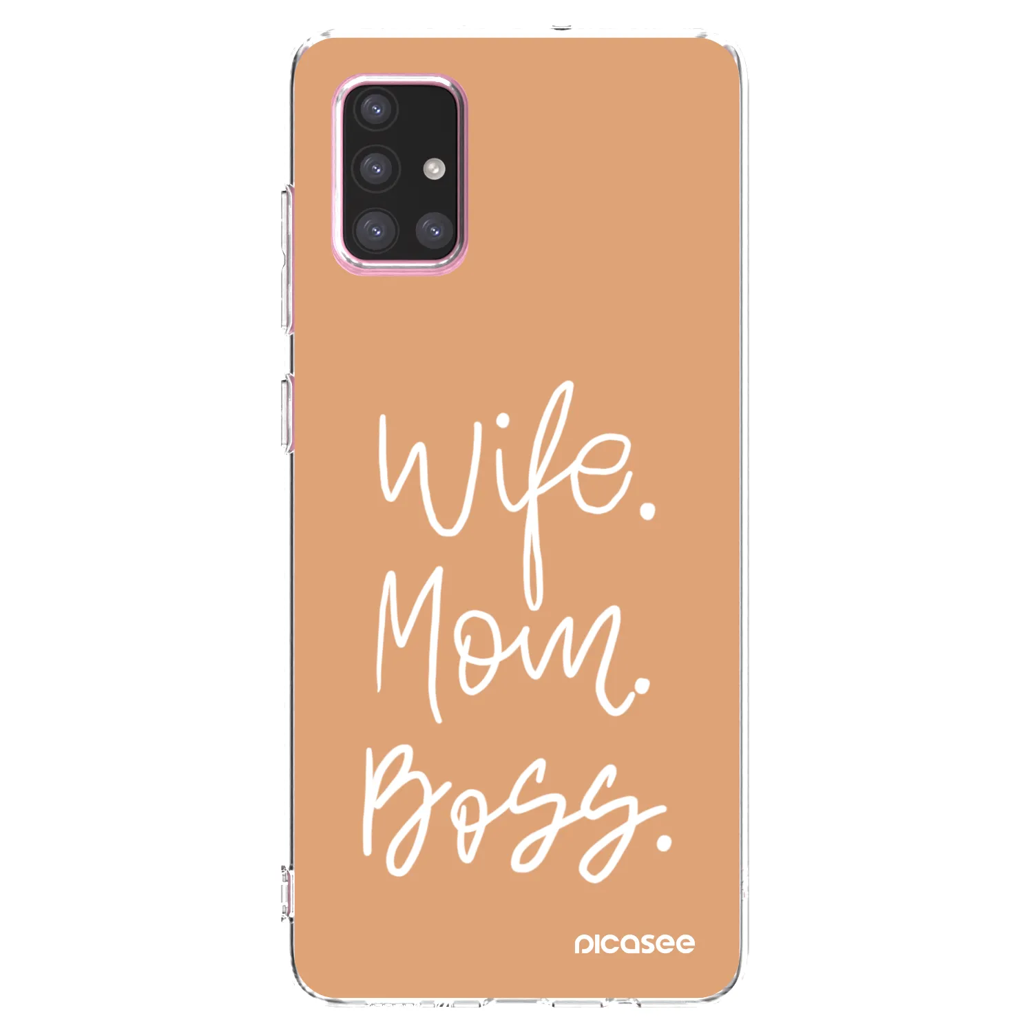 Picasee silikónový prehľadný obal pre Samsung Galaxy A71 A715F - Boss Mama