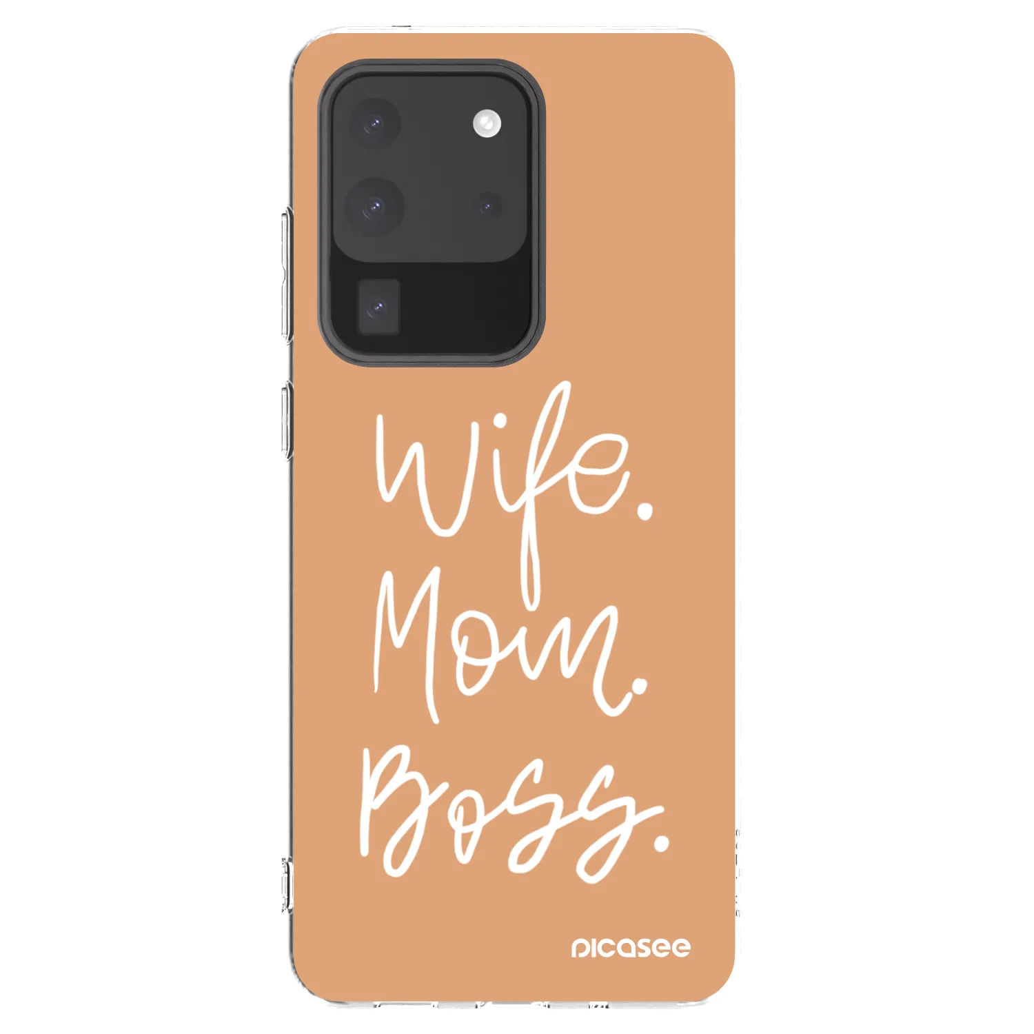 Picasee silikónový prehľadný obal pre Samsung Galaxy S20 Ultra 5G G988F - Boss Mama