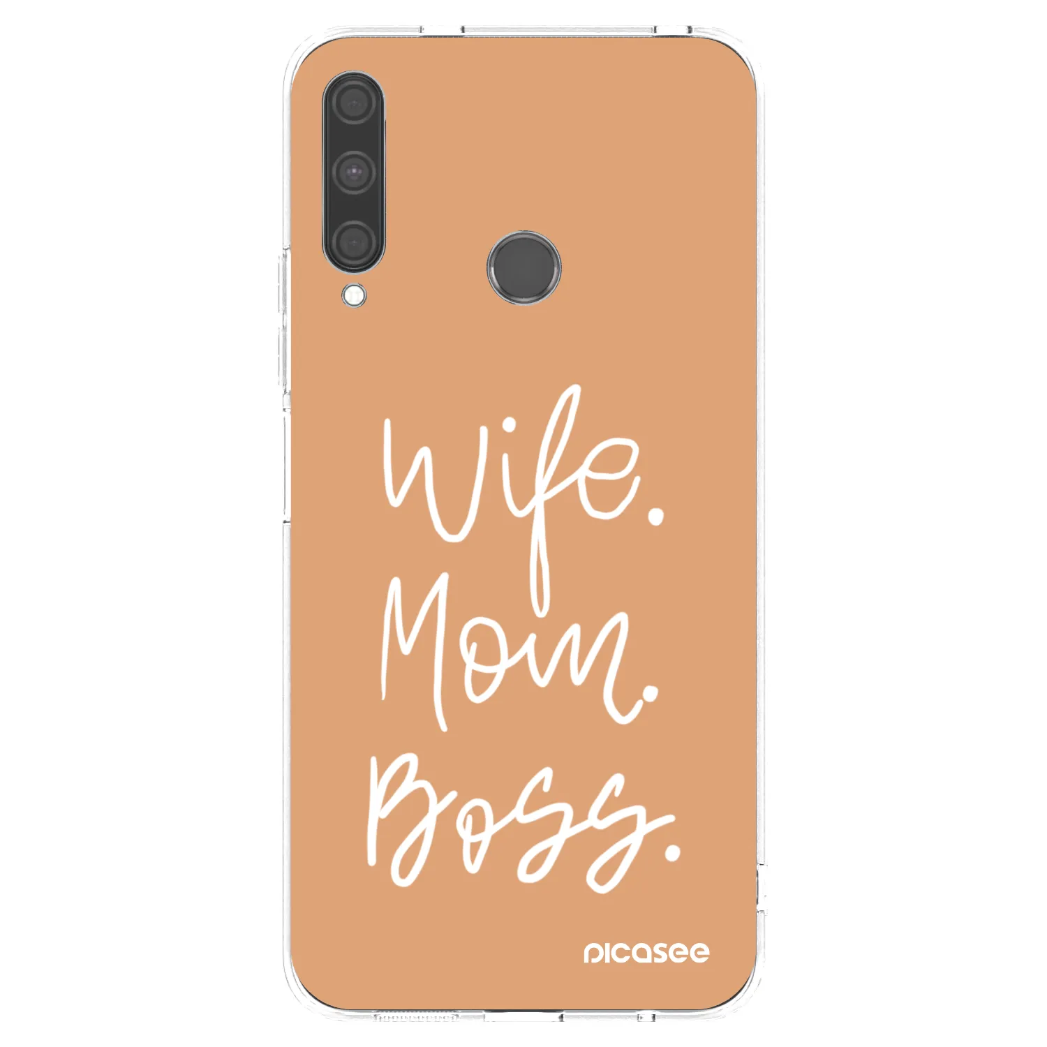 Picasee silikónový prehľadný obal pre Huawei P40 Lite E - Boss Mama
