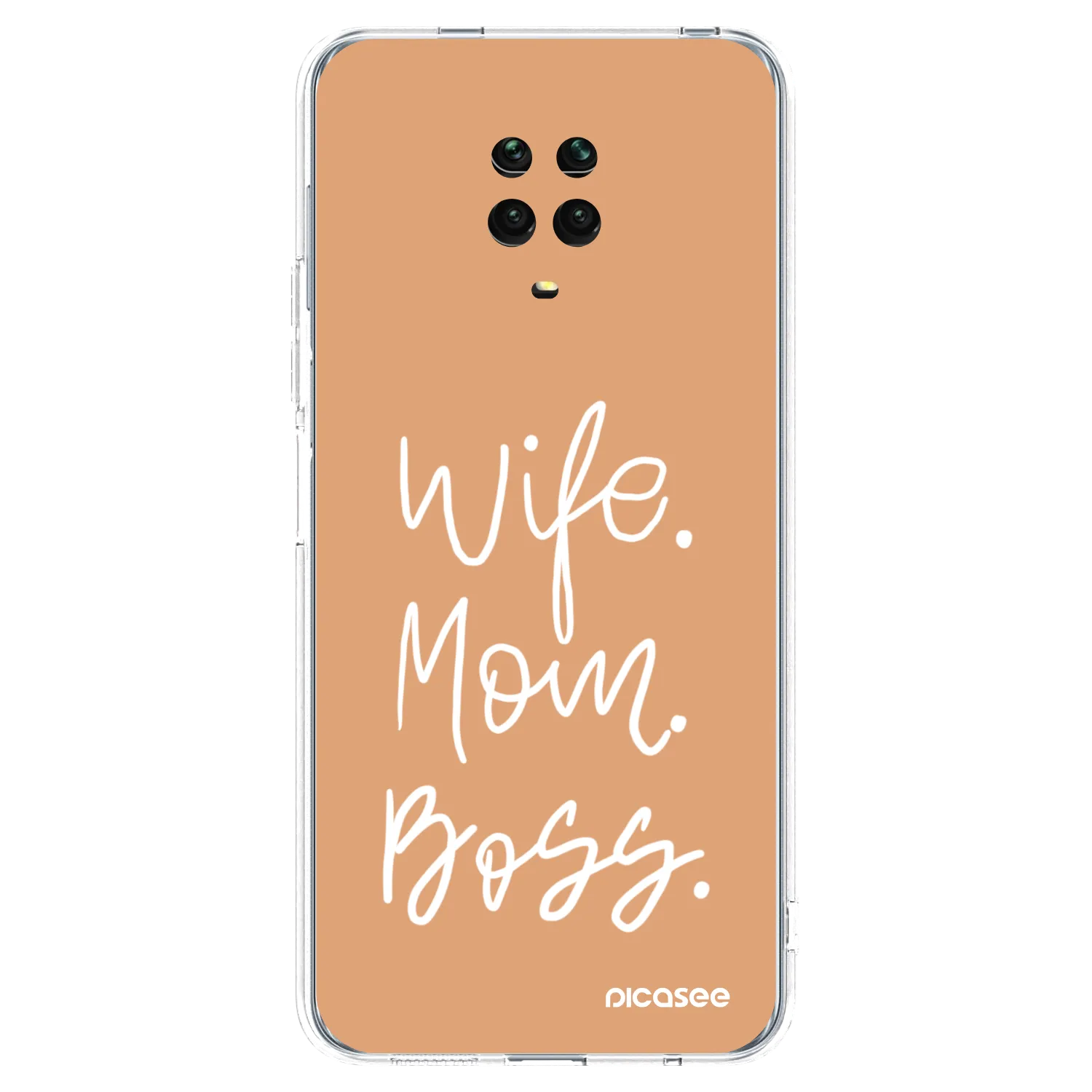Picasee silikónový prehľadný obal pre Xiaomi Redmi Note 9 Pro - Boss Mama