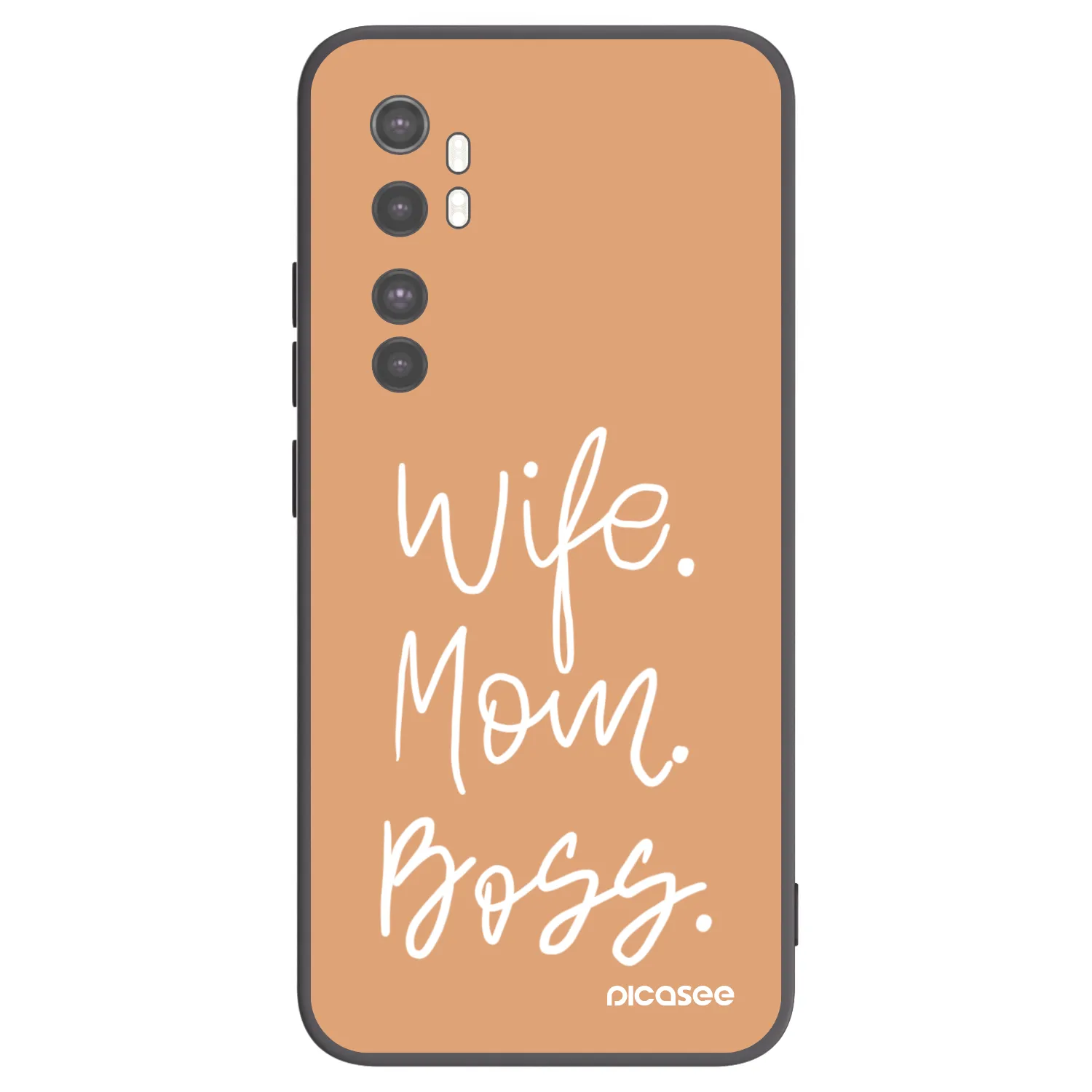 Picasee silikónový čierny obal pre Xiaomi Mi Note 10 Lite - Boss Mama