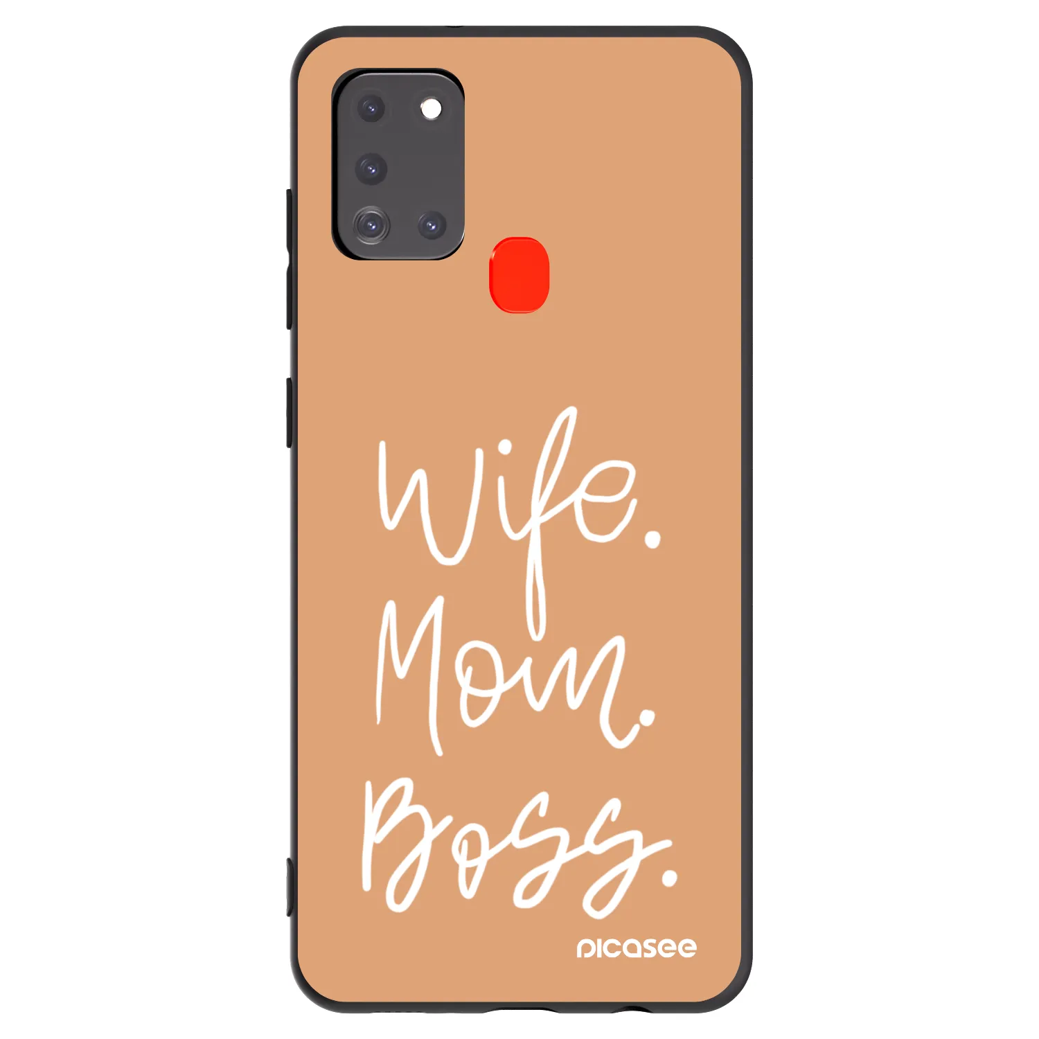 Picasee silikónový čierny obal pre Samsung Galaxy A21s - Boss Mama