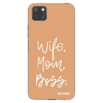 Picasee silikónový prehľadný obal pre Huawei Y5P - Boss Mama