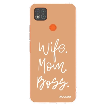 Picasee silikónový prehľadný obal pre Xiaomi Redmi 9C - Boss Mama