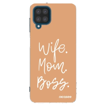 Picasee silikónový prehľadný obal pre Samsung Galaxy A12 A125F - Boss Mama