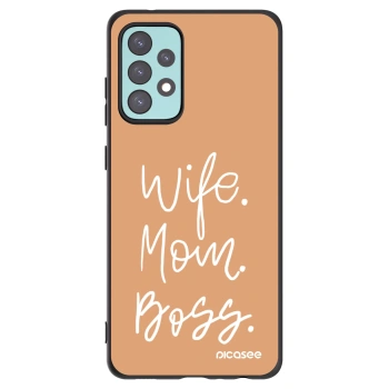 Picasee silikónový čierny obal pre Samsung Galaxy A72 A725F - Boss Mama