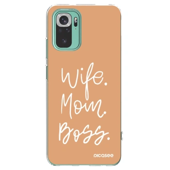 Picasee silikónový prehľadný obal pre Xiaomi Redmi Note 10 Pro - Boss Mama