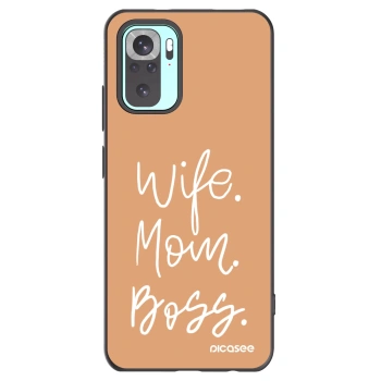 Picasee silikónový čierny obal pre Xiaomi Redmi Note 10 Pro - Boss Mama