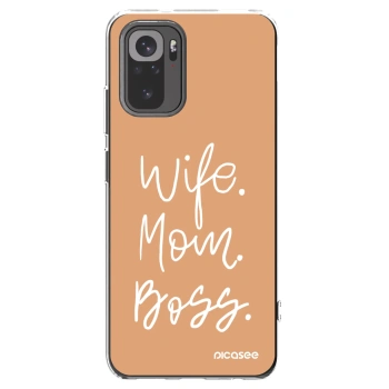 Picasee silikónový prehľadný obal pre Xiaomi Redmi Note 10S - Boss Mama