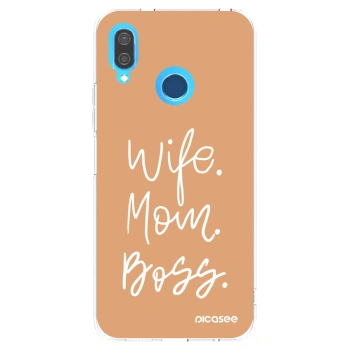 Picasee silikónový prehľadný obal pre Huawei P20 Lite - Boss Mama