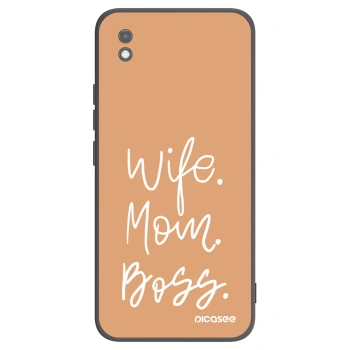 Picasee silikónový čierny obal pre Xiaomi Redmi 9AT - Boss Mama