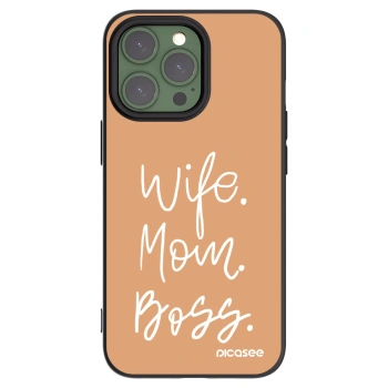 Picasee silikónový čierny obal pre Apple iPhone 13 Pro - Boss Mama