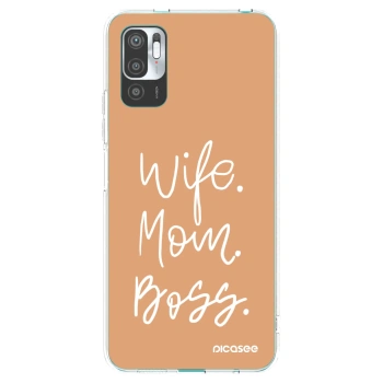 Picasee silikónový prehľadný obal pre Xiaomi Redmi Note 10 5G - Boss Mama