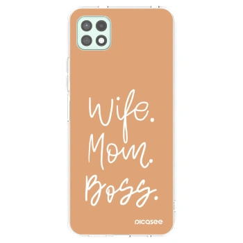 Picasee silikónový prehľadný obal pre Samsung Galaxy A22 A226B 5G - Boss Mama