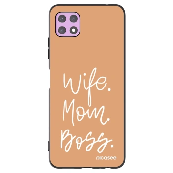 Picasee silikónový čierny obal pre Samsung Galaxy A22 A226B 5G - Boss Mama