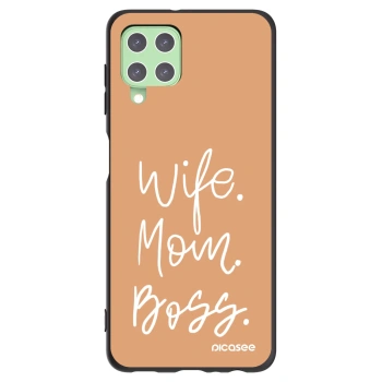 Picasee silikónový čierny obal pre Samsung Galaxy A22 A225F 4G - Boss Mama