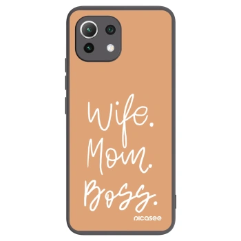 Picasee silikónový čierny obal pre Xiaomi 11 Lite 5G NE - Boss Mama