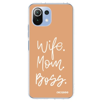 Picasee silikónový prehľadný obal pre Xiaomi 11 Lite 5G NE - Boss Mama