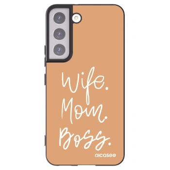 Picasee silikónový čierny obal pre Samsung Galaxy S22 5G - Boss Mama