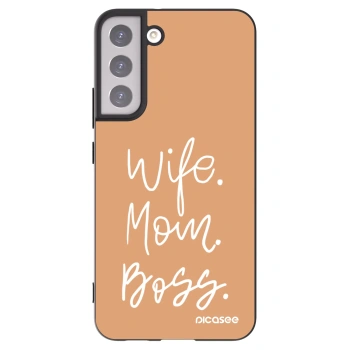 Picasee silikónový čierny obal pre Samsung Galaxy S22+ 5G - Boss Mama