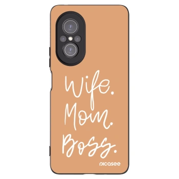 Picasee silikónový čierny obal pre Huawei Nova 9 SE - Boss Mama