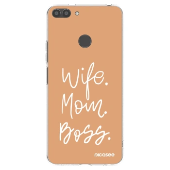 Picasee silikónový prehľadný obal pre Huawei P Smart - Boss Mama