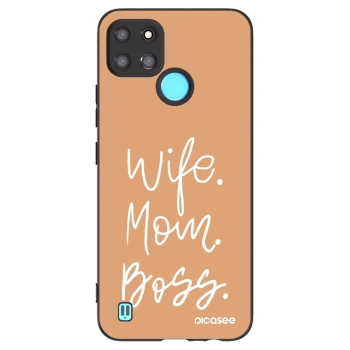 Picasee silikónový čierny obal pre Realme C21Y - Boss Mama