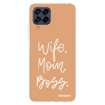 Picasee silikónový prehľadný obal pre Samsung Galaxy M53 5G - Boss Mama