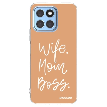 Picasee silikónový prehľadný obal pre Honor X8 5G - Boss Mama