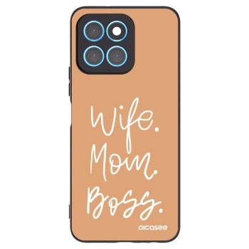 Picasee silikónový čierny obal pre Honor X6 - Boss Mama