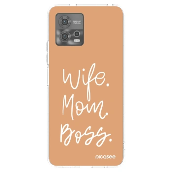 Picasee silikónový prehľadný obal pre Motorola Moto G72 - Boss Mama