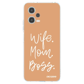 Picasee silikónový prehľadný obal pre Xiaomi Redmi Note 12 5G - Boss Mama