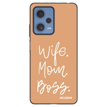 Picasee silikónový čierny obal pre Xiaomi Redmi Note 12 Pro 5G - Boss Mama